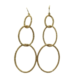 18k oval hoop earrings