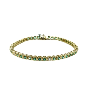 diamond and emerald tennis bracelet