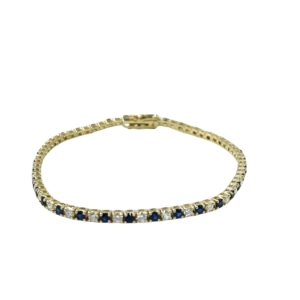 diamond sapphire tennis bracelet